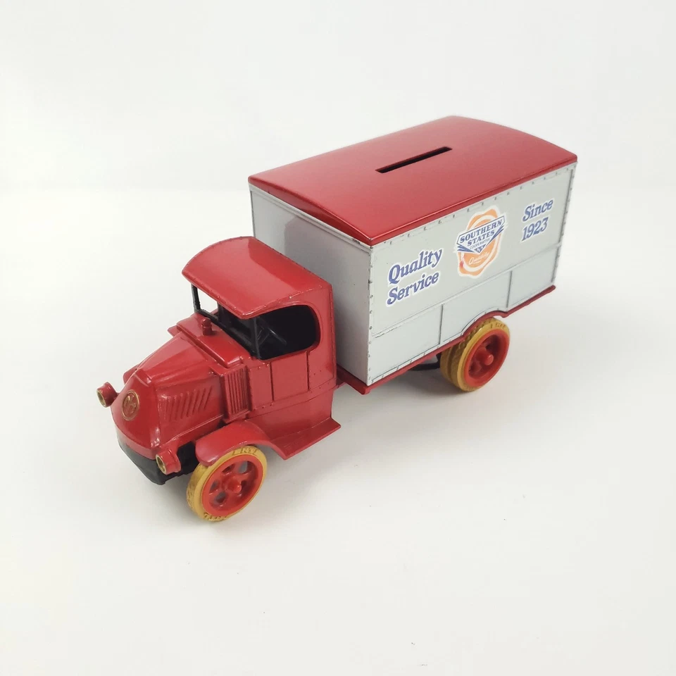 Camión Mack Bulldog Bank 1926 de colección Ertl Southern States diecast rojo gris Foto 2 de 4