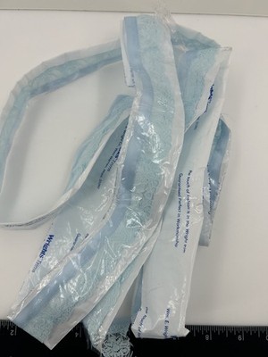 Wrights Trims Vintage Light Blue Lace with Satin Ribbon Header Sewing 2 yards
