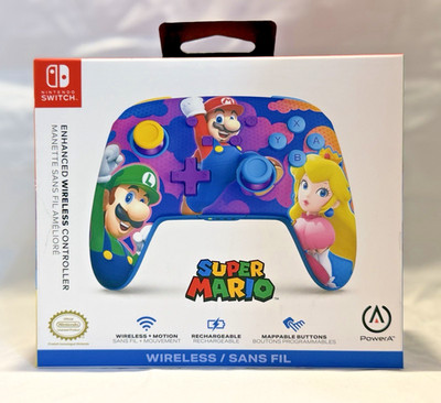 Nintendo Super Mario Switch PowerA Rechargeable Enhanced Wireless Controller