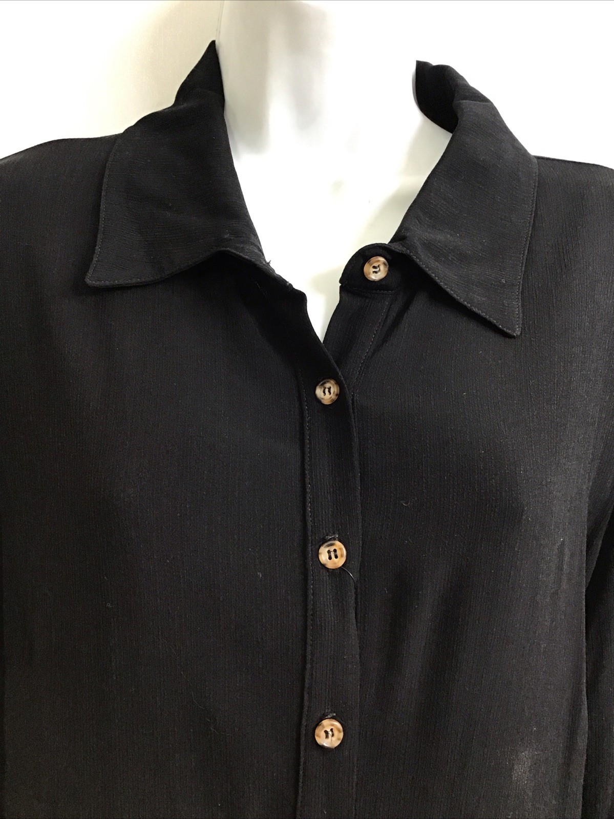 Anemos Collared Button-Down Maxi Shirt Dress Long… - image 3