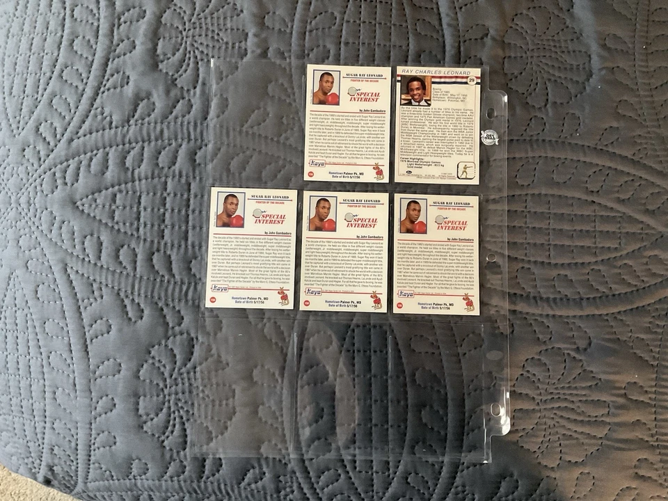 Sugar Ray Leonard Card Lot - Image 4 of 4