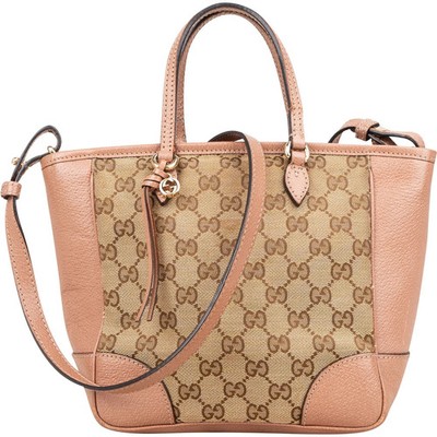 Gucci Monogram GG Canvas Bree Small Tote Crossbody Handbag Tasche