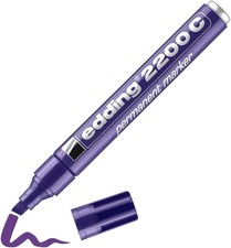 edding 2200c Permanent Marker Pen Waterproof 1-5mm Chisel Nib Violet Ink