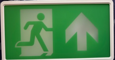 Notausgangsschild LED - Exit Box - Arrow UP Notstrom - 1 W