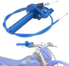 7/8” 22mm Throttle Assembly + Cable for YZ125 YZ65 YZ80 TTR PW50 PW80 Blue