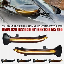 Dynamic LED Side Mirror Turn Signal Light For BMW G20 G22 G30 G11 G32 G38 M5 F90