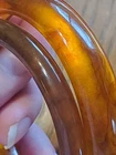 Vintage Amber Bakelite ?  Bangle Bracelets lot of 2, jewelry,