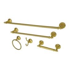 Kingston BAHK1612478BB Bars Bathroom Accessory Set, Brushed Brass