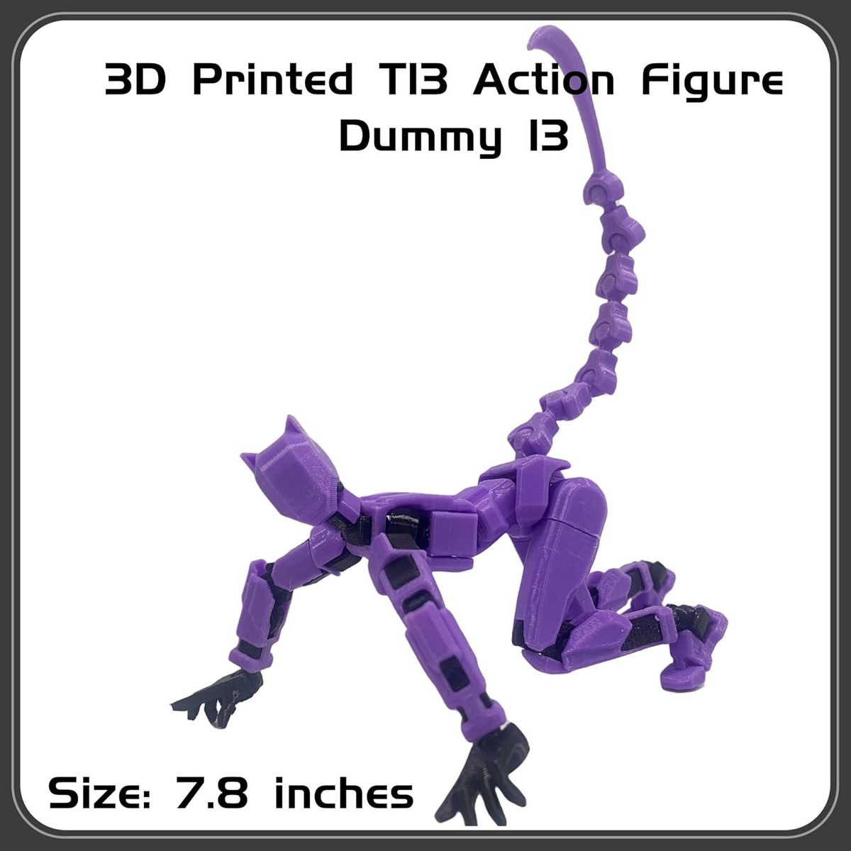 Large 7.8in T13 Action Figure Assembly Completed, 3D Printed T13