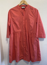 Tuckernuck Poppy Pink Cotton Poplin Royal Shirt Dress Mini Large NWOT