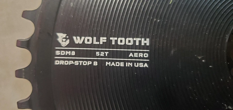 Plato Aero 52T Wolftooth Wolf diente montaje directo para SRAM 8 pernos Foto 4 de 4
