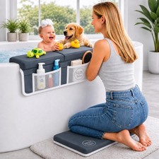 Comfortable Baby Bath Kneeler and Elbow Rest Pad Set, Non-Slip Bathtub Kneeli...