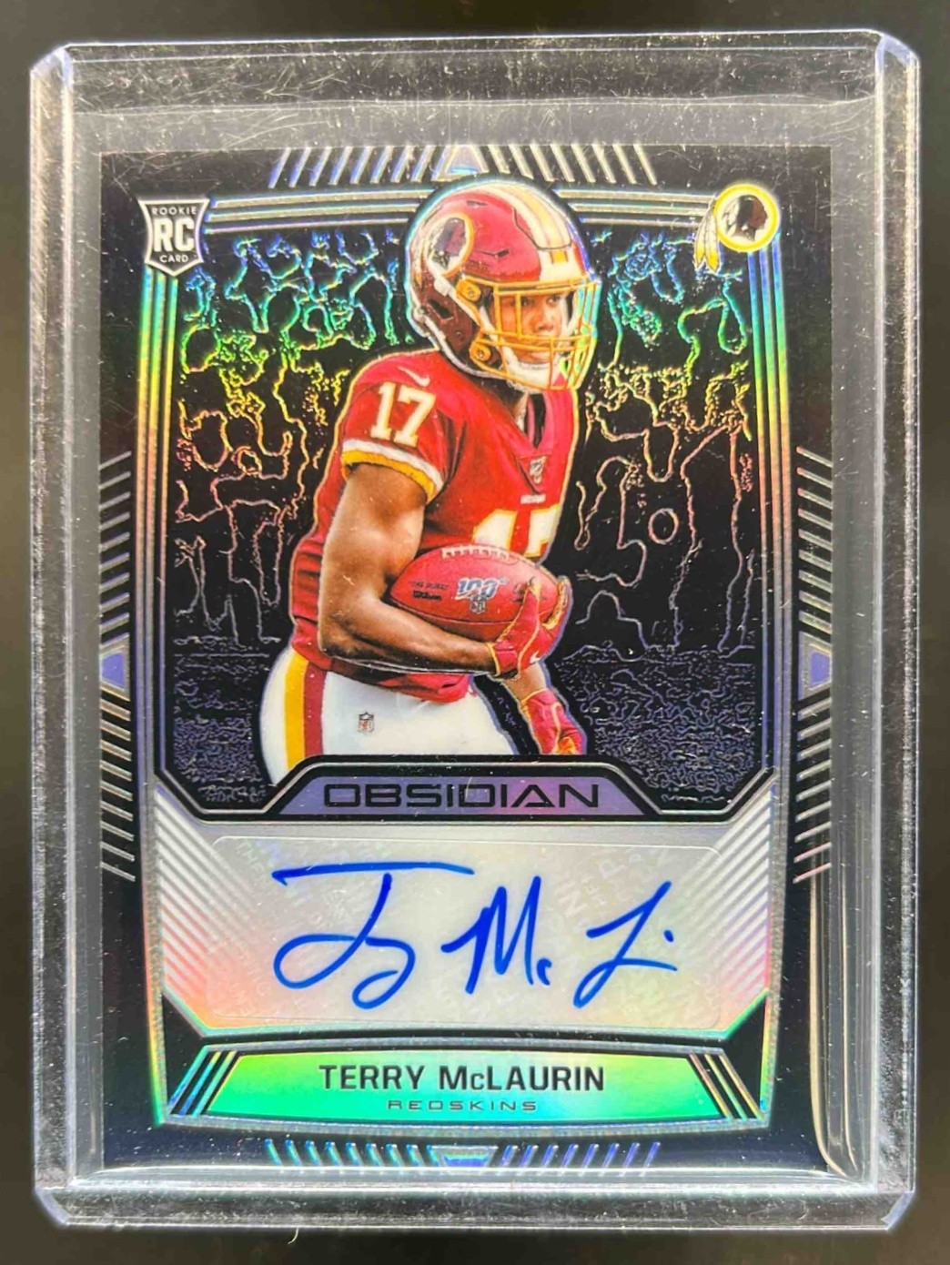 Terry McLaurin Panini Obsidian Rookie Autos #TML Electric Etch Red