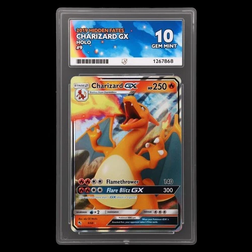 Charizard GX Graded ACE 10 9/68 Sun & Moon - Hidden Fates