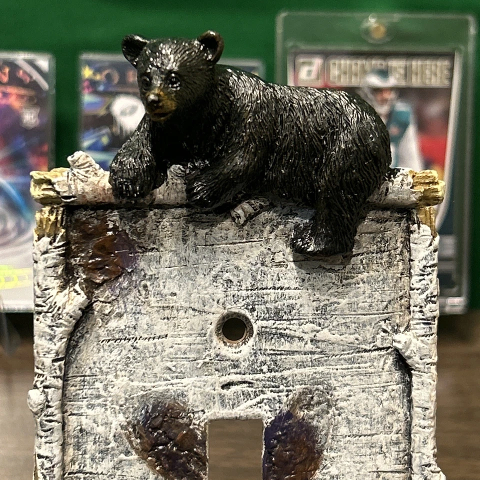 黑熊单开关切换板盖乡村桦木人造木质外观 — 第 2/4 张图片