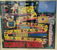 Main Maygay 1996 Nintendo Donkey Kong Fruit Machine Glass Panel Framed