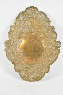 Q39E81 Barock Messingrelief Teil eines Blakers 18.Jh