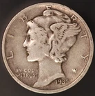 1935 D  MERCURY DIME-FRESH FROM AN OLD COLLECTION-LOT CC-345