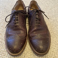 J Shoes Men's Brown Leather Brogues Formal Lace-Up Shoes