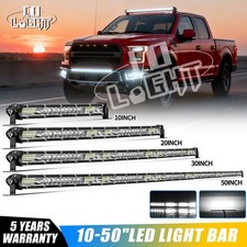 Ultra Slim 10 203050 Led Work Light Bar Single Row Spot Flood Combo Atv Suv