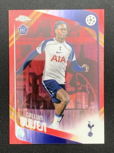 Callum Olusesi 2025-26 Topps Chrome UCC Hongbao Red/Gold Base RC #134