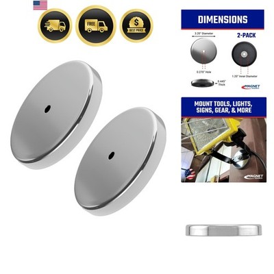 Ceramic Round Base Magnet Fastener Pack - Heavy-Duty Strong Magnets - 95 lb P...