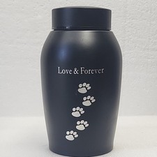 Stainless Steel Pet Urns for Dog and Cat Ashes - Paws "Love Forever"
