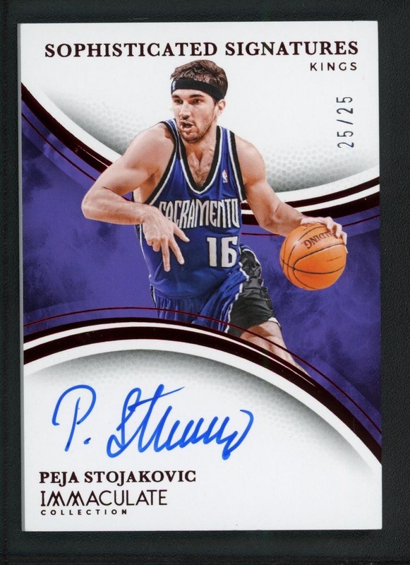 2024-25 PEJA STOJAKOVIC 25/25 AUTO PANINI IMMACULATE COLLECTION SOPHISTICATED