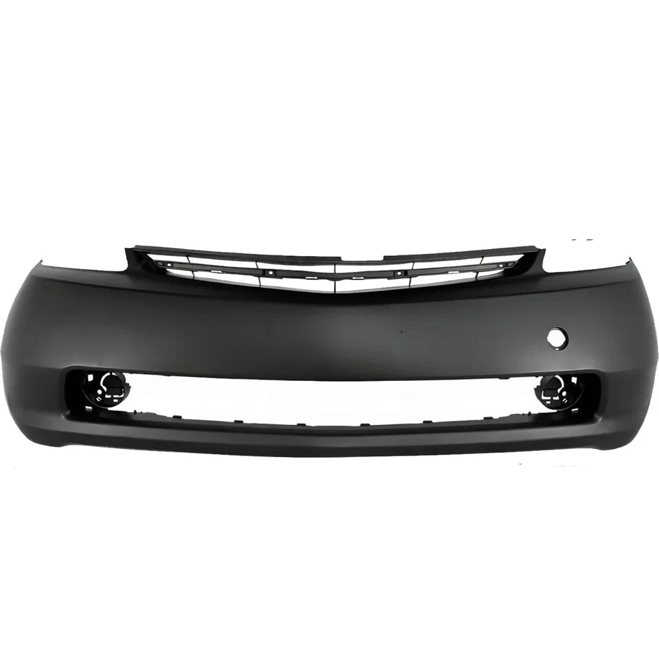 Front Bumper Cover Primed Plastic & Bumper Grille Kit For 2004-2009 Toyota Prius Foto 2 de 4
