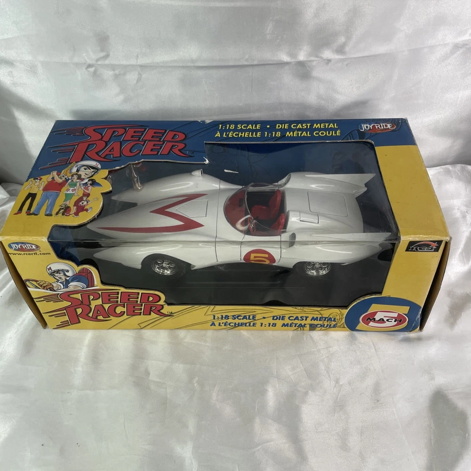 1:18 Speed Racer Mach 5 Scale Joyride Original TV Series With Chim Figure - Image 4 of 4