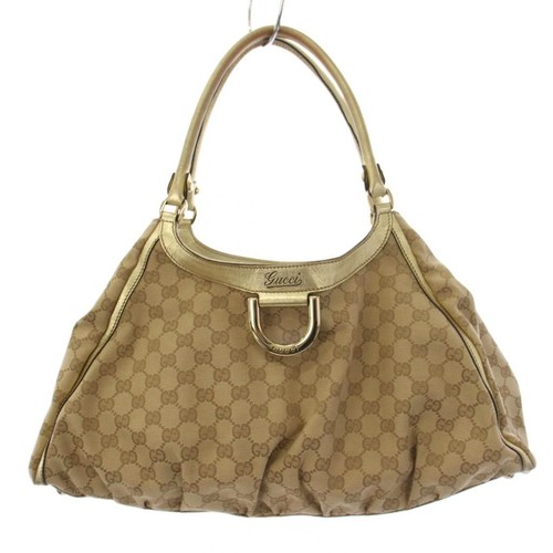 GUCCI GG Canvas Tote Bag Handbag Beige 189835 KH OH Women s