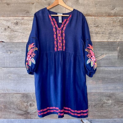 green emerald velvet dress Tommy Bahama Cotton Clip Embroidered Tier Dress Black / S main image 1