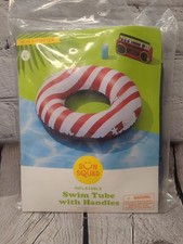 36" Stars  Stripes Inflatable Swim Tube With Handles
