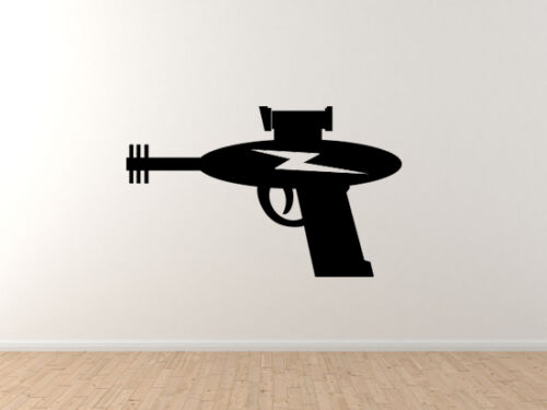 Space Alien #12 - Scifi Laser Ray Gun Pistol  Vintage Style - Vinyl Wall Decal - Afbeelding 1 van 1