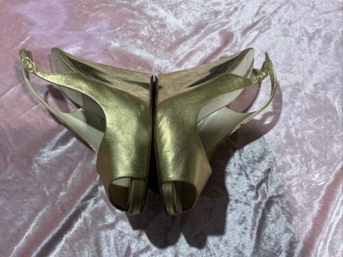 guiseppe zanotti gold metallic Gr. 40, Keilabsatz Spiegel Heels, echt, weiches Leder - Bild 10 von 13