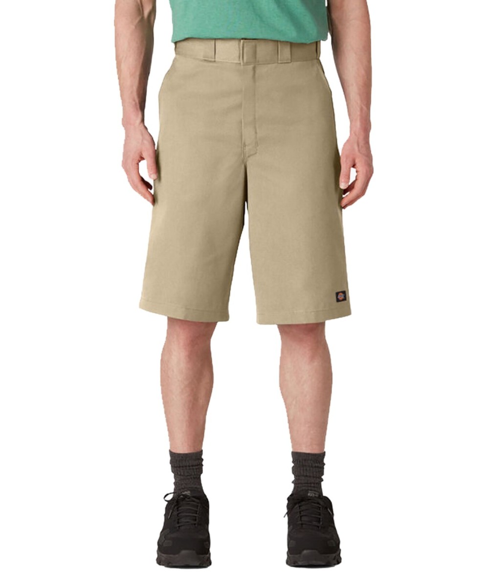 Dickies Men's Loose Fit Flat Front 13” Work Shorts in Khaki