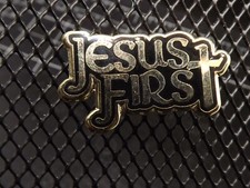 "JESUS FIRST" BRAND NEW Lapel / Hat Pin Enamel GUARANTEED FOR LIFE