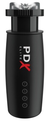 PDX Elite Masturbator Moto Bator 2 mit 5 Vibrationsmodi und 3 Saugmodi Schwarz