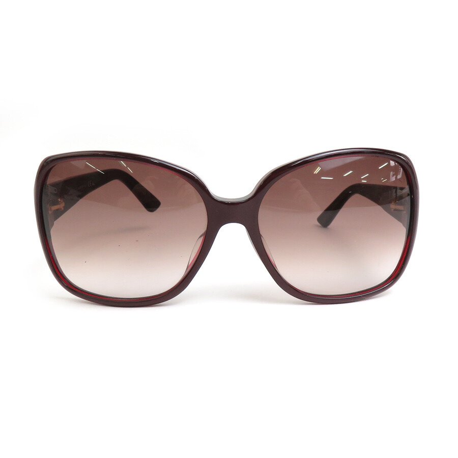 Auth GUCCI Interlocking G Sunglasses Bordeaux Plastic