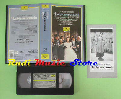 VHS Gioacchino Rossini LA CENERENTOLA Araiza Montarsolo ABBADO (CL2) no cd dvd lp