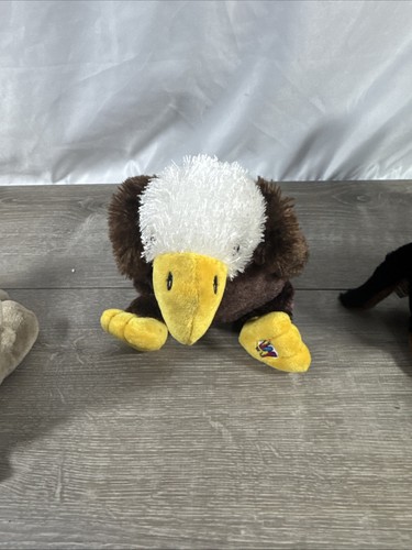 Ganz Plush Lot of 7 Dogs, Koala, Gorilla, Eagle, Polar Bear, Cow Some Stains - Picture 23 of 24
