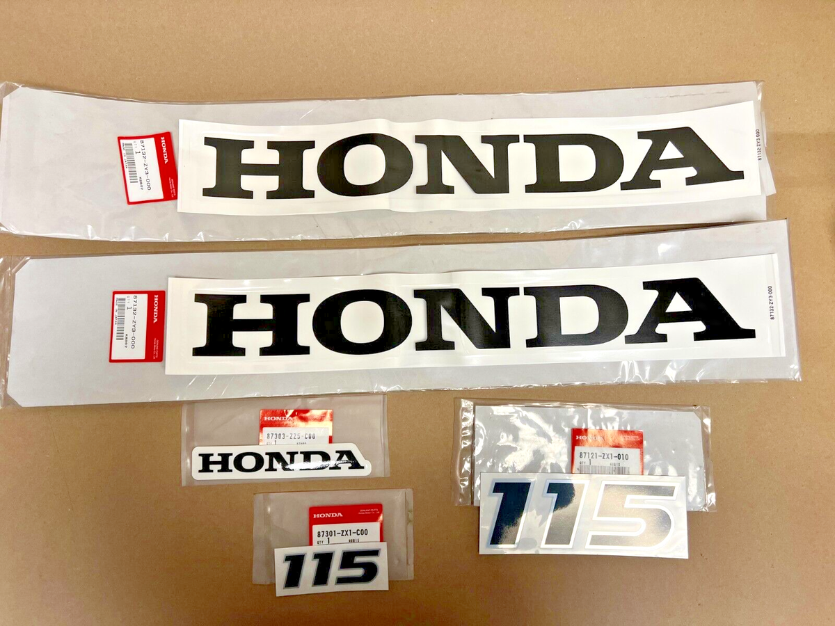 画材 Indigo Genuine New Genuine Outboard Honda OEM Full Decal Set 115 HP | eBay