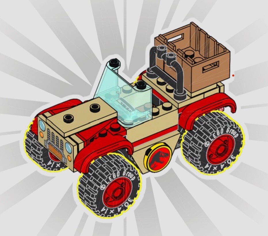 LEGO Jurassic World Jeep From Set 76963 eBay