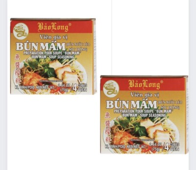 Bảo Long oods Bun Mam Flavored  Noodle Soup Base  2 Box (4cubes .2 Boxes)