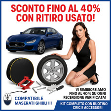 Maserati Ghibli III 18" Spare Wheel Kit + Jack Key Bag Gloves Included