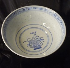 Chinese Blue White Rice Grain Porcelain Rice Soup Bowl