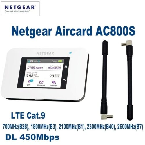 Netgear AC800S 4G LTE Mobile WiFi  Pocket Wireless Network MiFi Dongle Unlocked - Afbeelding 1 van 8