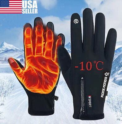 -30  Windproof Touch Screen Warm Winter Gloves for Cold Weather Men Waterproof