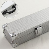 2pc Silver Cue Case With Reinforced Corners For Snooker Pool Cue 2pc Silver Cue Case With Reinforced Corners For Snooker Pool Cue