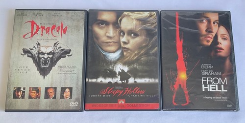 Lot Of 3 DVDs Horror Movies Dracula, Sleepy Hollow,From Hell